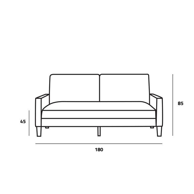 Serene Blue Linen 2-Seater Sofa Swedish Wood By Alhome - 110110805 - ALHOME