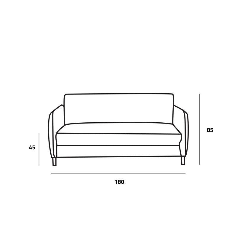 Modern Gray Linen 2-Seater Sofa Swedish Wood By Alhome - 110110806 - ALHOME