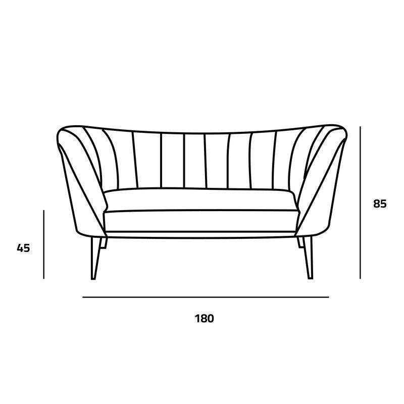 Emerald Green Velvet 2-Seater Sofa Swedish Wood By Alhome - 110110861 - ALHOME