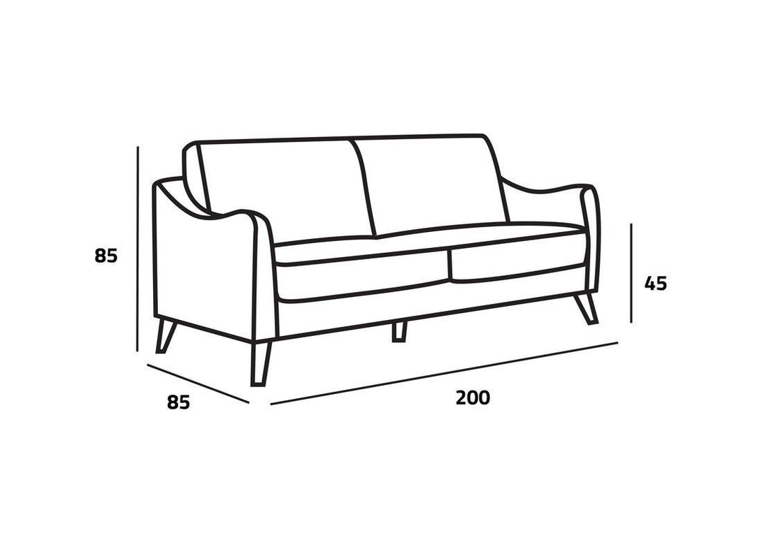 Contemporary Gray Linen 2-Seater Sofa Swedish Wood By Alhome - 110110817 - ALHOME