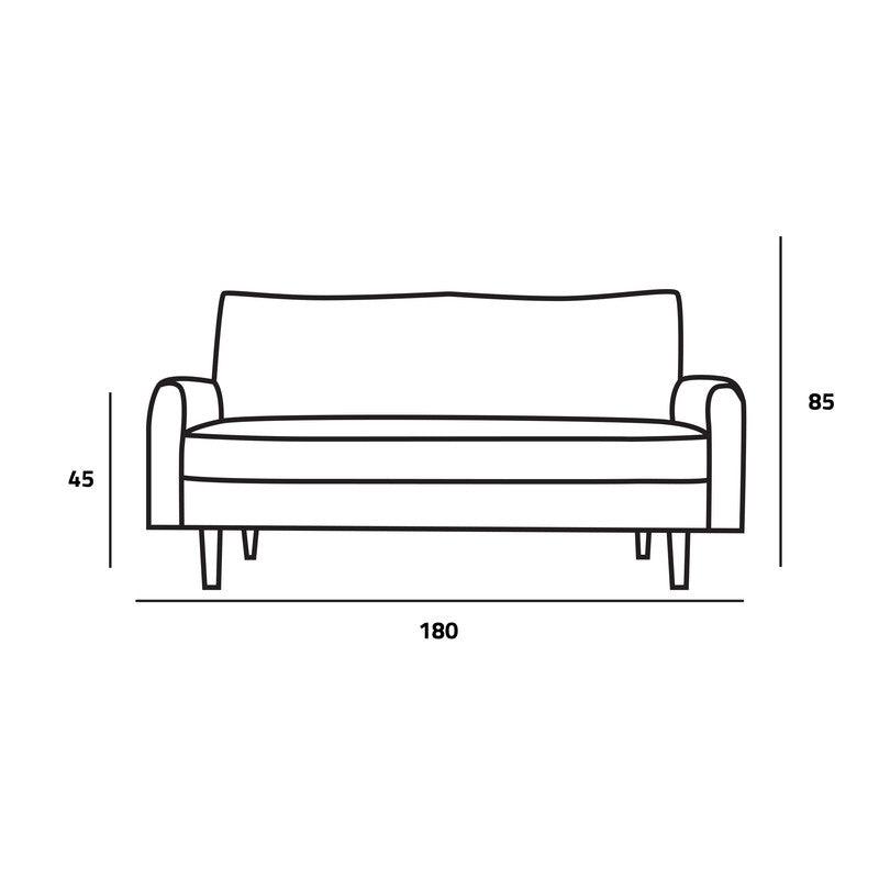 Sunny Yellow Velvet 2-Seater Sofa Swedish Wood By Alhome - ALHOME