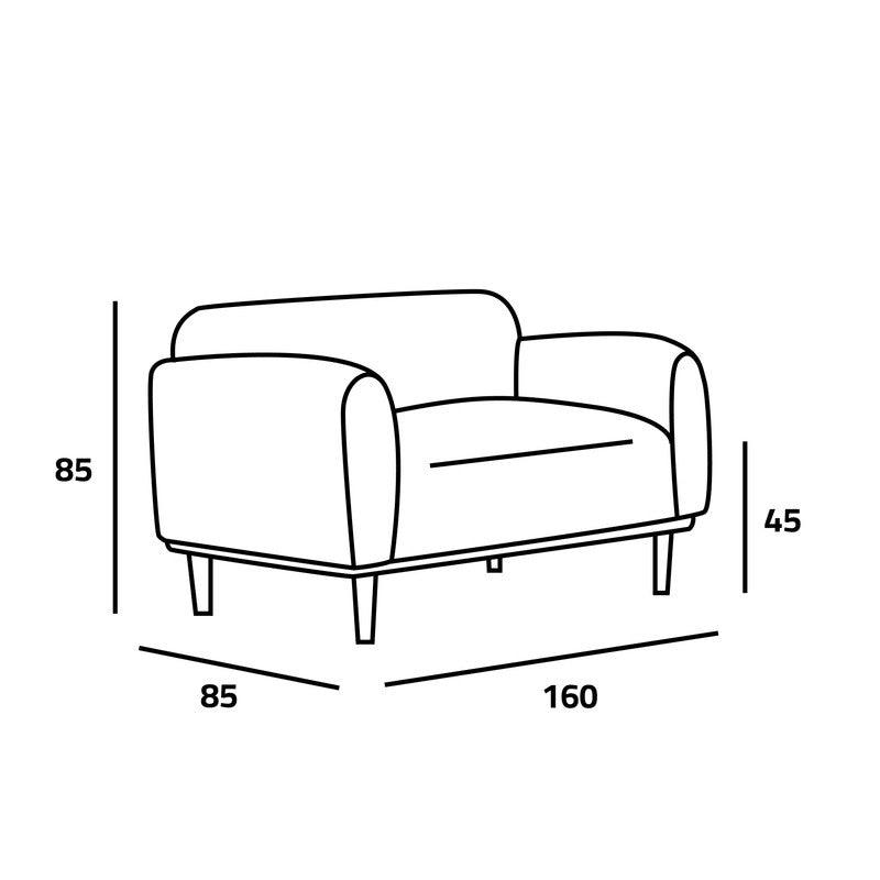 Crisp White Boucle 2-Seater Sofa Swedish Wood By Alhome - ALHOME