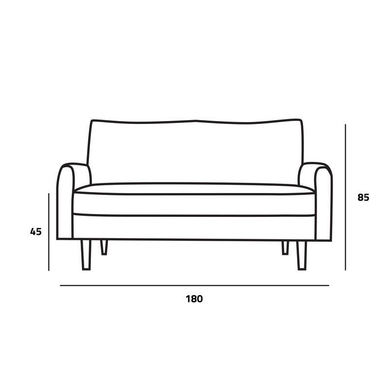 Elegant Gray Linen 2-Seater Sofa Swedish Wood By Alhome - 110110819 - ALHOME