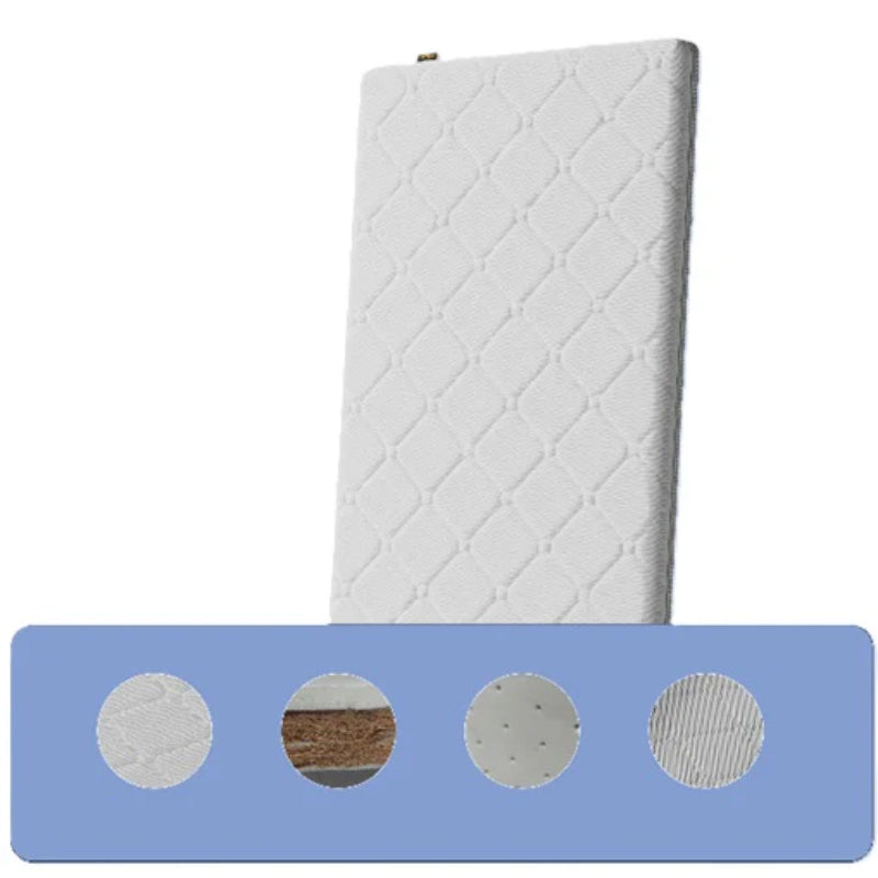 Dreeba Baby Crib Mattress for 910 and 910-1-Made of Organic Coconut Coir which is a safe material for a baby's crib mattress because it is a firm, natural, and breathable fiber (120*60*5 cm)