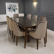 Dining Table Wood and Glass by Alhome - 200x76x90 cm