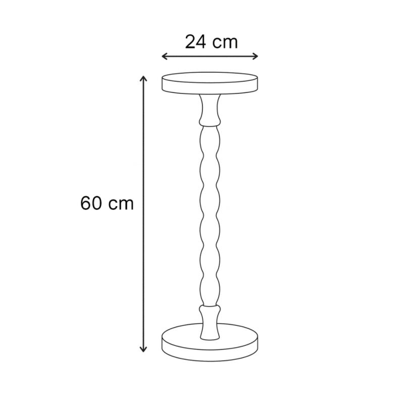 Wooden Elegant Serving Table - Brown - 24 cm
