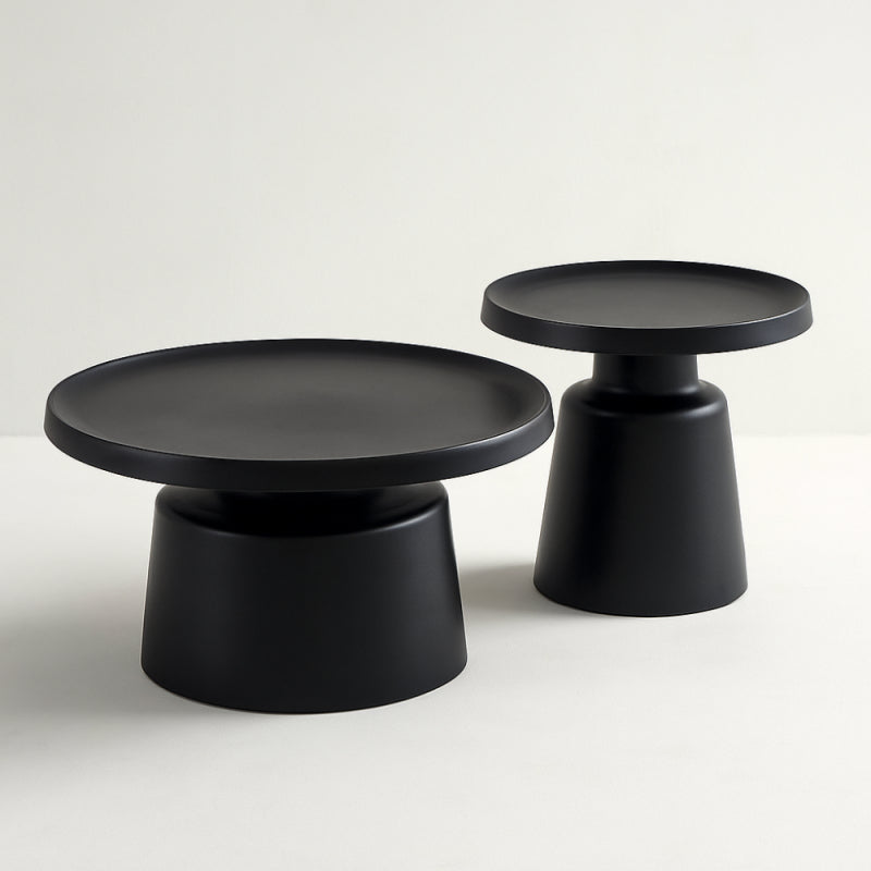 Stylish and Modern Metal Tea Table Set - 2 Pieces