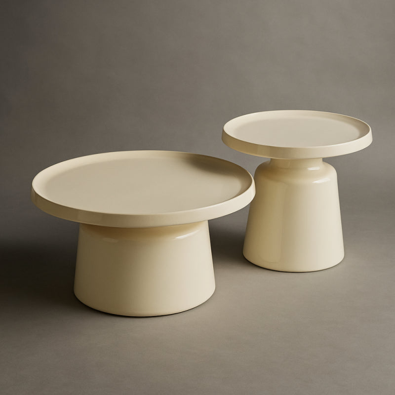 Stylish and Modern Metal Tea Table Set - 2 Pieces