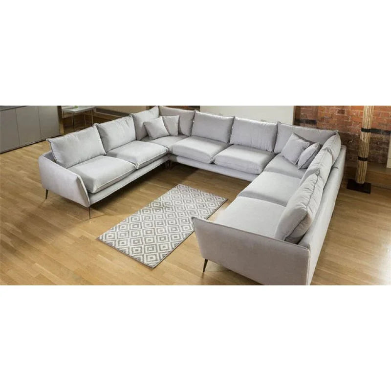 Modern Velvet U-Shape Sofa - 320x220x85x85 cm - By Alhome