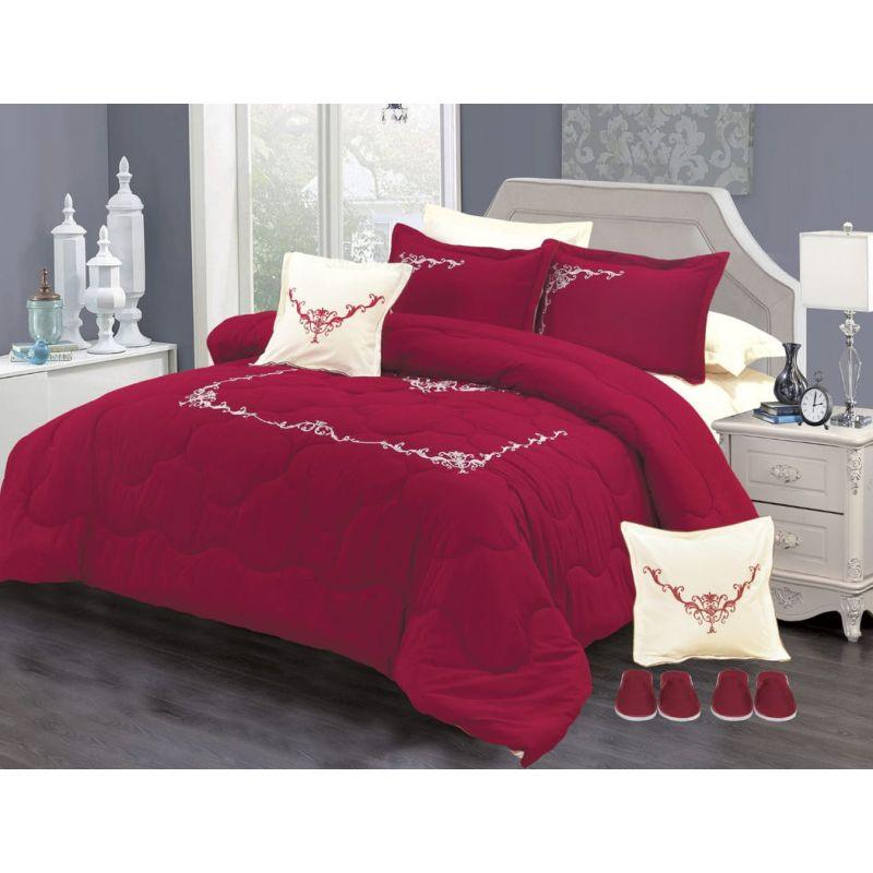 Embroidered Bedding 12 Pieces - Double - By Alhome - ALHOME