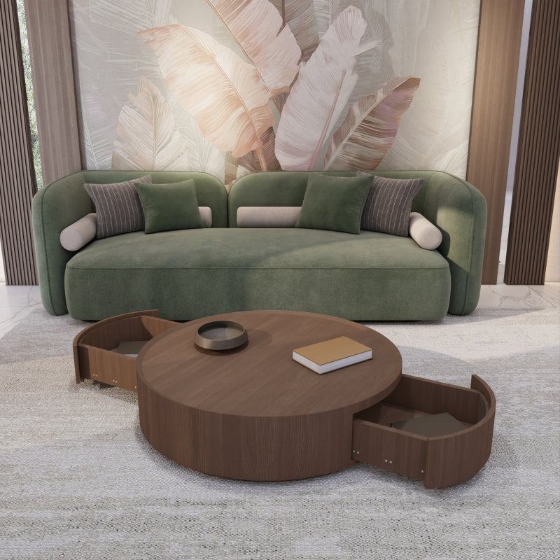 طاولة قهوة خشبية عصرية من Alhome - 95×34×95 سم