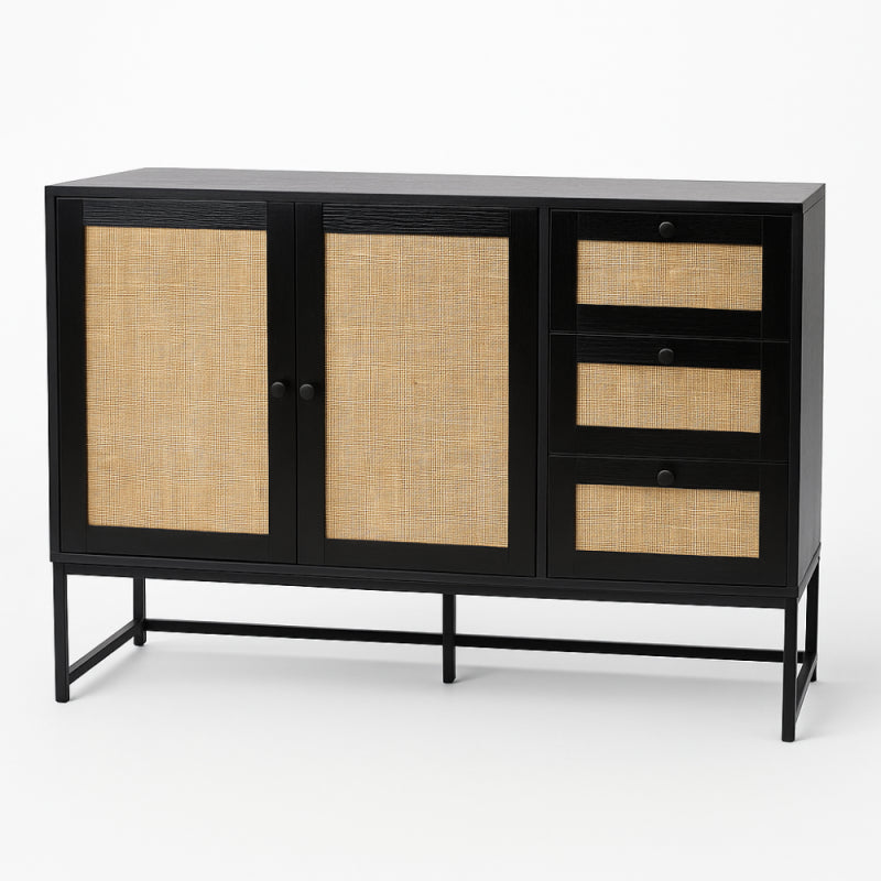 Modern Wooden Console with Multiple Drawers - 120x40x85 cm