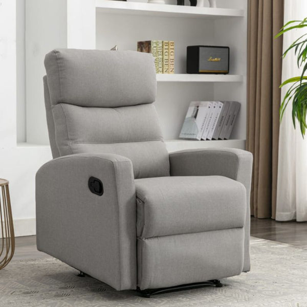 Adjustable Canvas Recliner By Family Ship - Light Gray - 75x76x103 cm