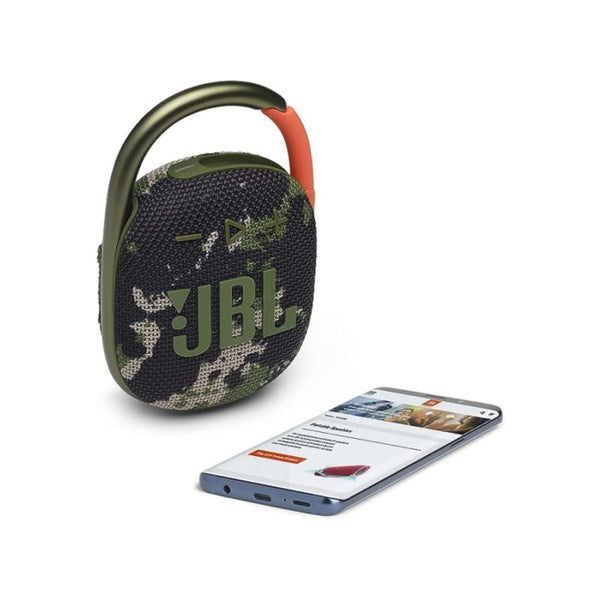 JBL Clip 4 Waterproof Bluetooth Portable Speaker With Integrated Carabiner And Dustproof - Camoflage