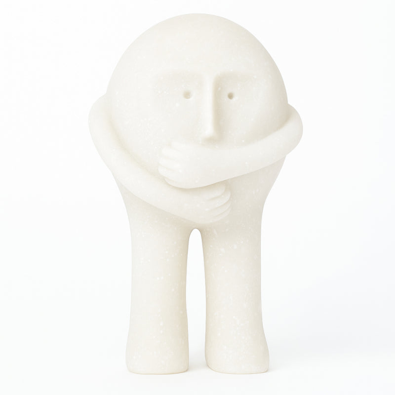 Resin Modern Decorative Sculpture - 16 cm - White