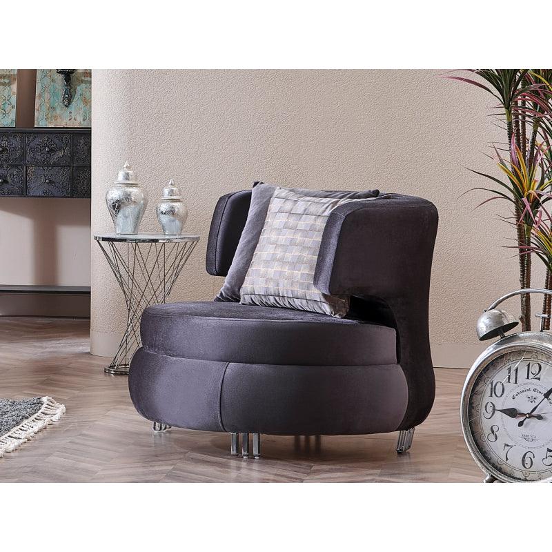 Black Velvet Chair By Alhome - ALHOME