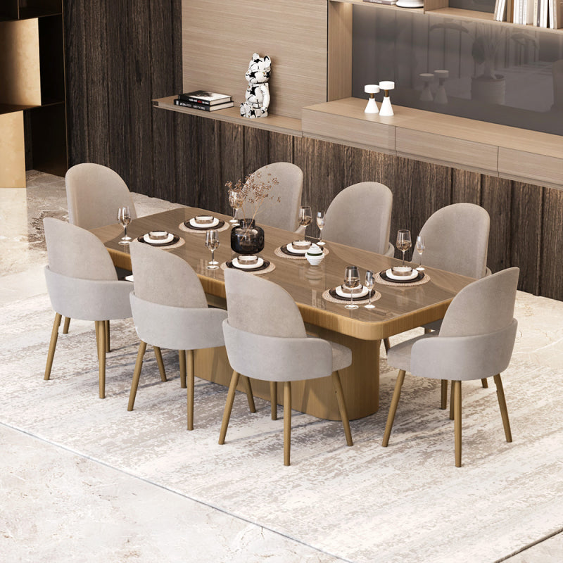 Dining Table Wood and Glass by Alhome - 200x76x70 cm