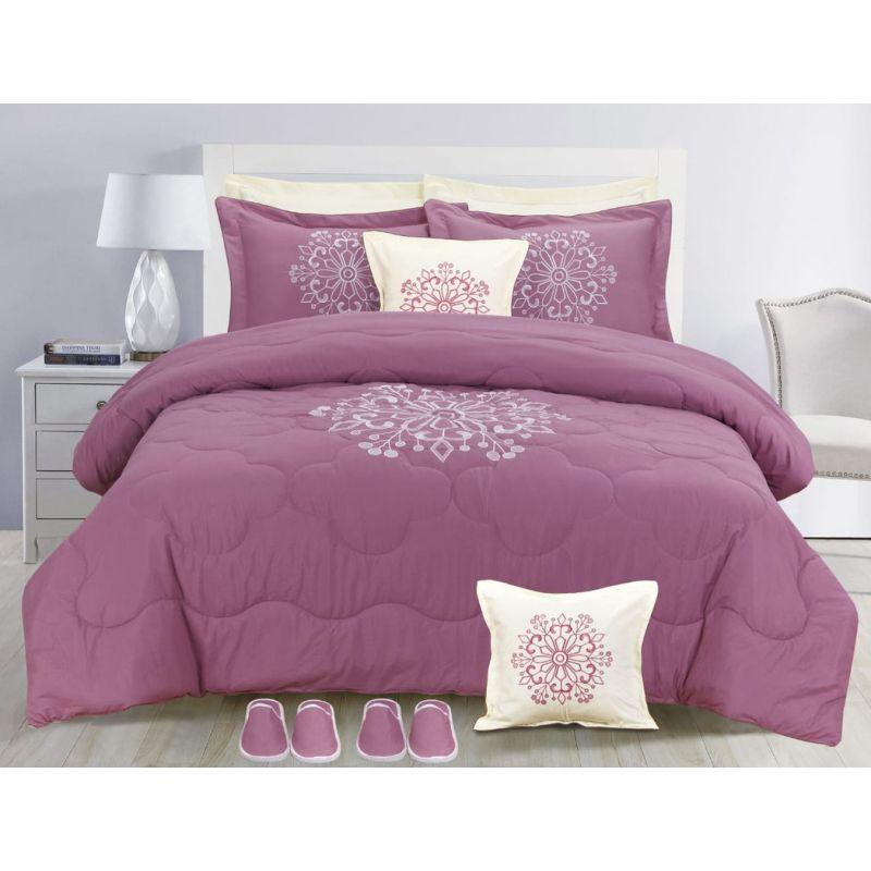 Embroidered Bedding 12 Pieces - Double - By Alhome - ALHOME