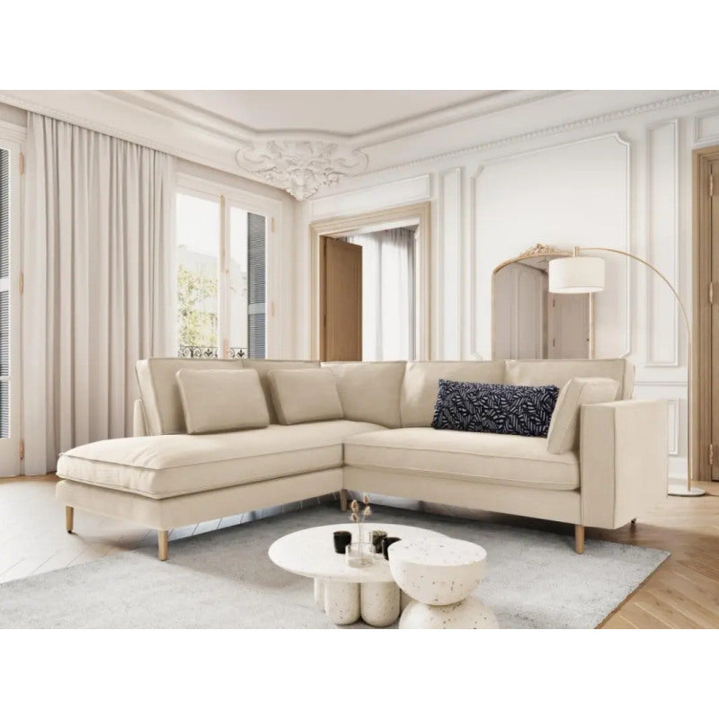 Modern Linen Corner Sofa - 280x200x85x85 cm - By Alhome