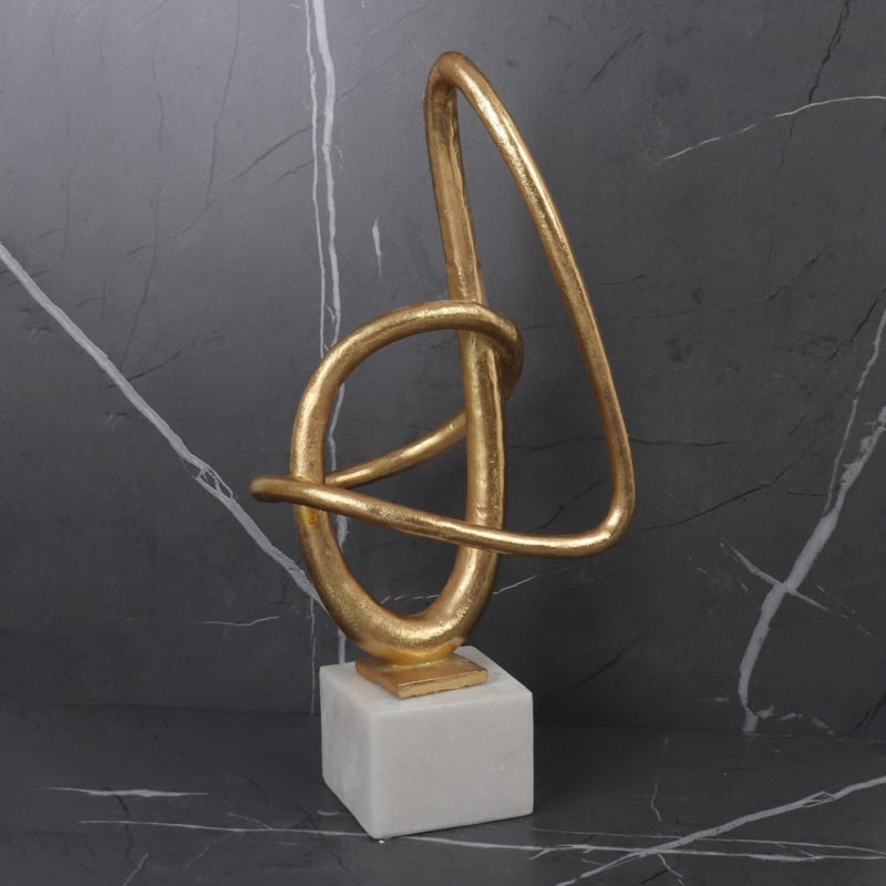 Luxury Resin Sculpture - Gold - 22x47 cm