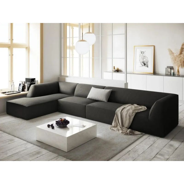 Swedish Wood Velvet Corner Sofa - 300x170x85 cm - By Alhome