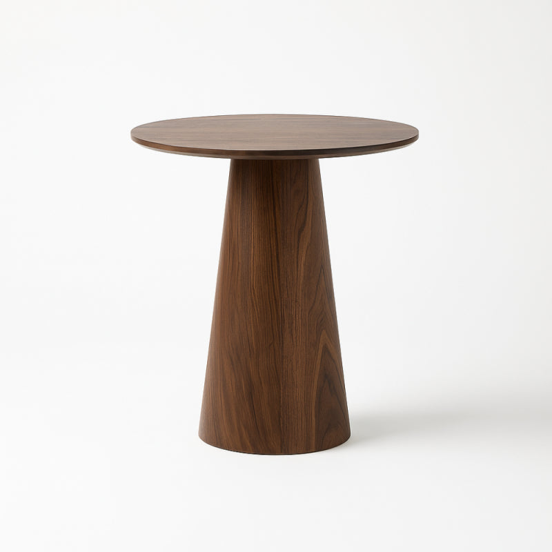 Round Wooden Tea Table for Everyday Use - 55x60 cm - Brown