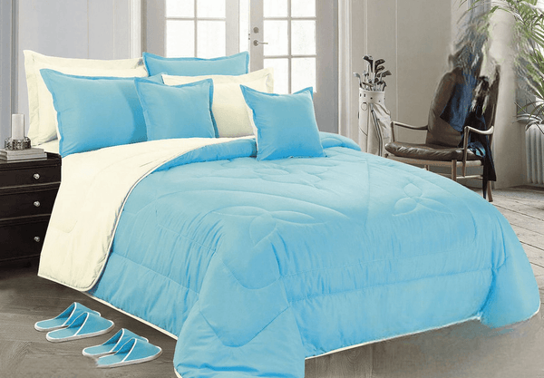 Plain Double-Sided Bedding 12 Pieces - Double - By Alhome - ALHOME