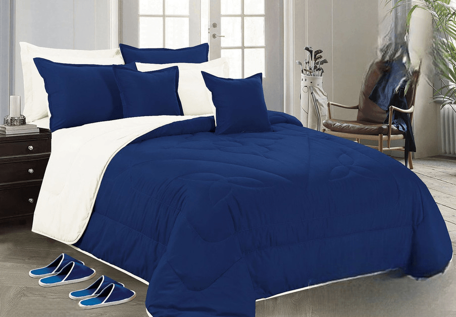 Plain Double-Sided Bedding 12 Pieces - Double - By Alhome - ALHOME