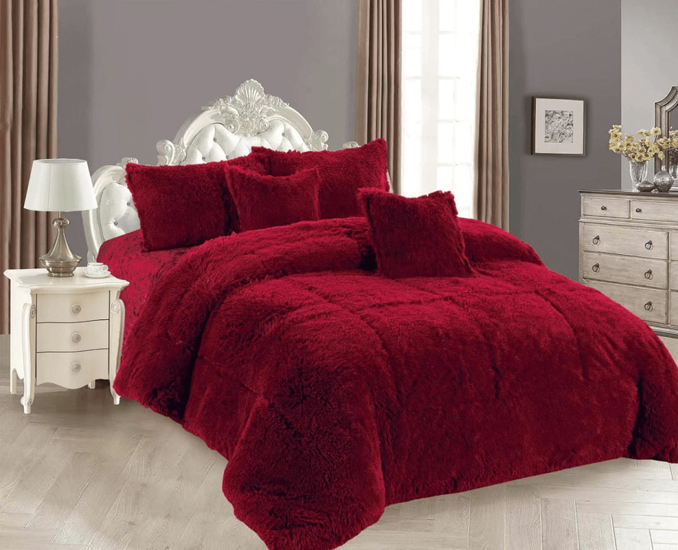 Fur Bedding 6 Pieces - Double - By Alhome - ALHOME