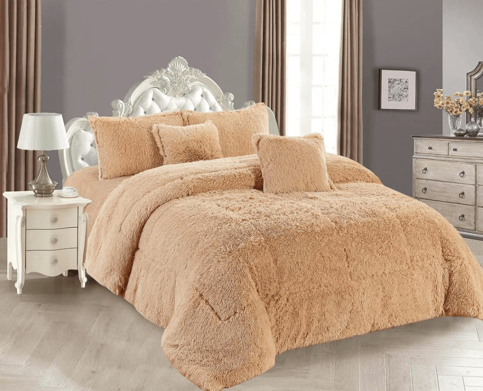 Fur Bedding 6 Pieces - Double - By Alhome - ALHOME