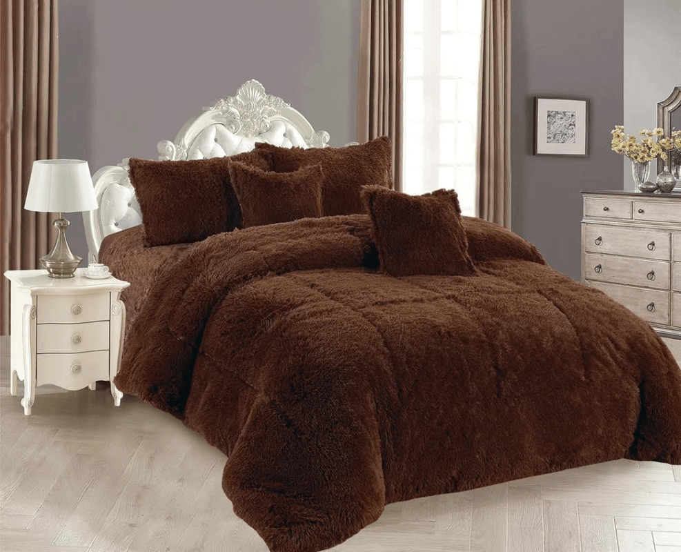 Fur Bedding 6 Pieces - Double - By Alhome - ALHOME