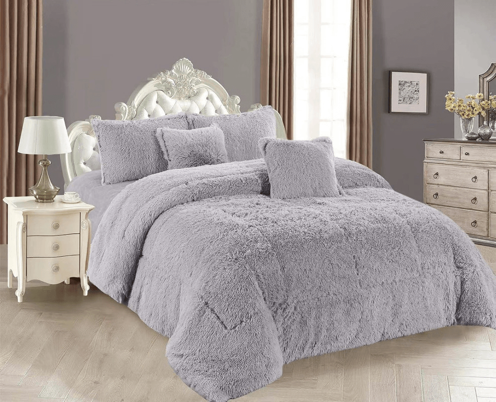 Fur Bedding 6 Pieces - Double - By Alhome - ALHOME