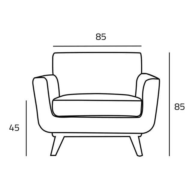 Minimalist Gray Linen Chair with Swedish Wood By Alhome - ALHOME