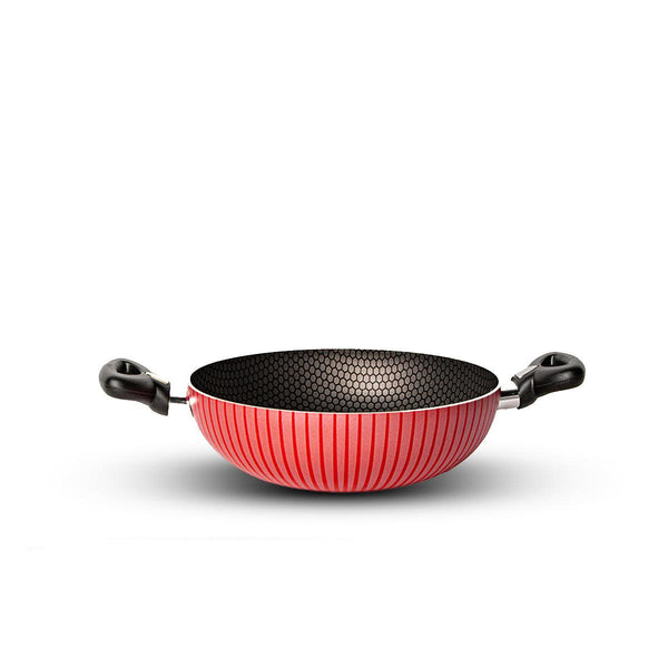 Family Ship Non-stick deep frying pan, 26 cm-Red / black - ALHOME