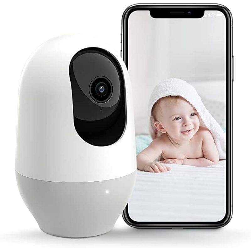 Nooie Baby Monitor, Wifi Camera Indoor, 360-Degree IP Camera, 1080P Super IR Night Vision Motion & Sound Detection - Alexa - ALHOME