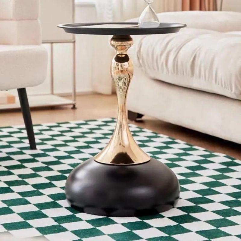 Black And Gold Metal Side Service Table By Alhome - ALHOME