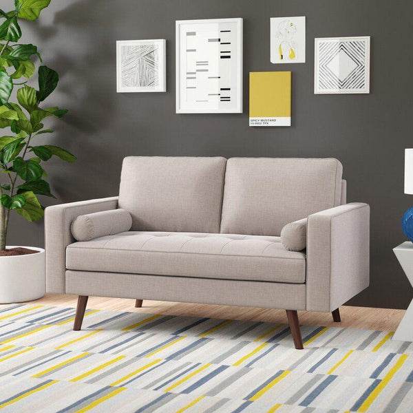 Modern Cozy Linen 2 Seater Sofa - 180x85x85 cm - By Alhome - ALHOME