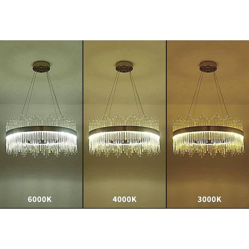 Modern Multi-Colored Ceiling Lighting Oil Chandelier (Solar + Yellow + White) - Diameter 60 Cm By alhome - ALHOME