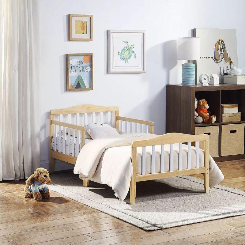 Kids' Beige Wooden Bed: Simple, 120x200x140 cm by Alhome - ALHOME