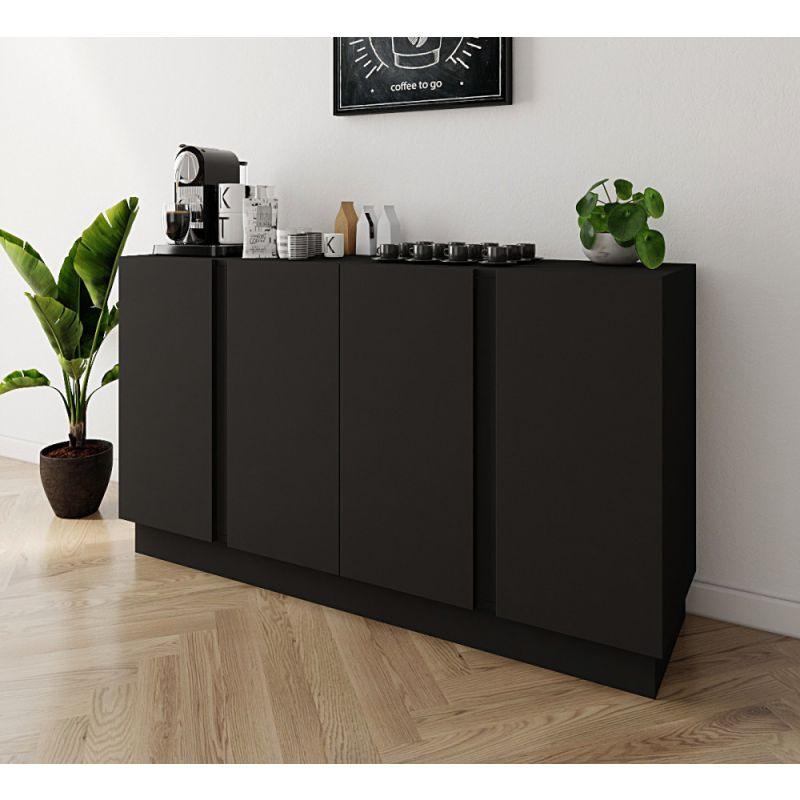 Black Coffee Corner with Drawers By Alhome - ALHOME