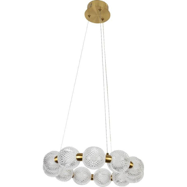 Modern Oil Chandelier, 3 Lights, 15 Watts, By Alhome - 40 cm - Ha/C5636/400Cr+3Co - ALHOME