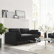 Modern Opulence: 3-Seater Boucl√© Sofa in Black By Alhome - ALHOME