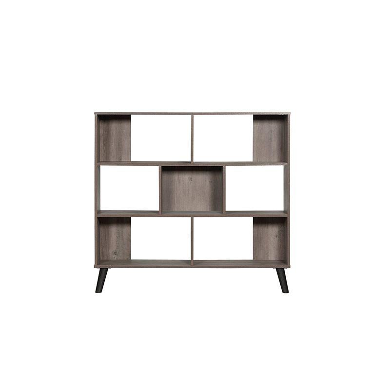 Office Storage Unit With Shelves From Malaysian Wood - Brown - 120X30X112 Cm - By Baity - ALHOME