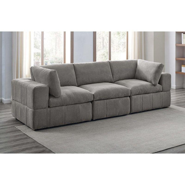 Modern Velvet 3 Seater Sofa - 280x85x85 cm - By Alhome - ALHOME