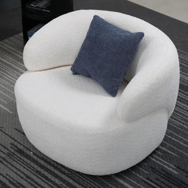 Cloud Comfort White Boucle Chair By Alhome - ALHOME