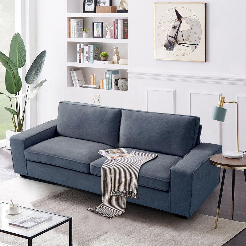 Modern Chic Linen 3 Seater Sofa - 240x85x85 cm - By Alhome - ALHOME