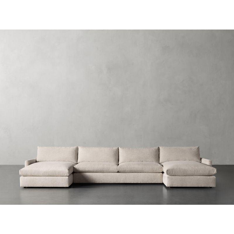 Modern Elgeant Boucle U-Shape Sofa - 360x166x85x85 cm - By Alhome - ALHOME