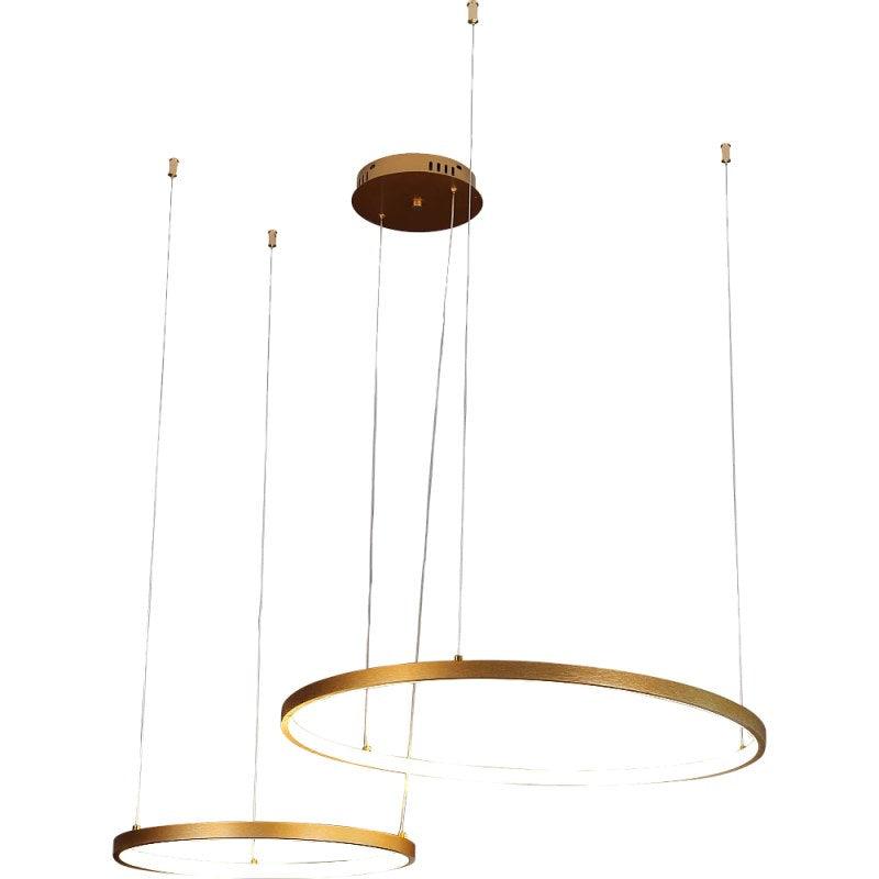 Modern Chandelier With Yellow Lighting, 400*600 - 42 Watts - Gold By Alhome - ALHOME