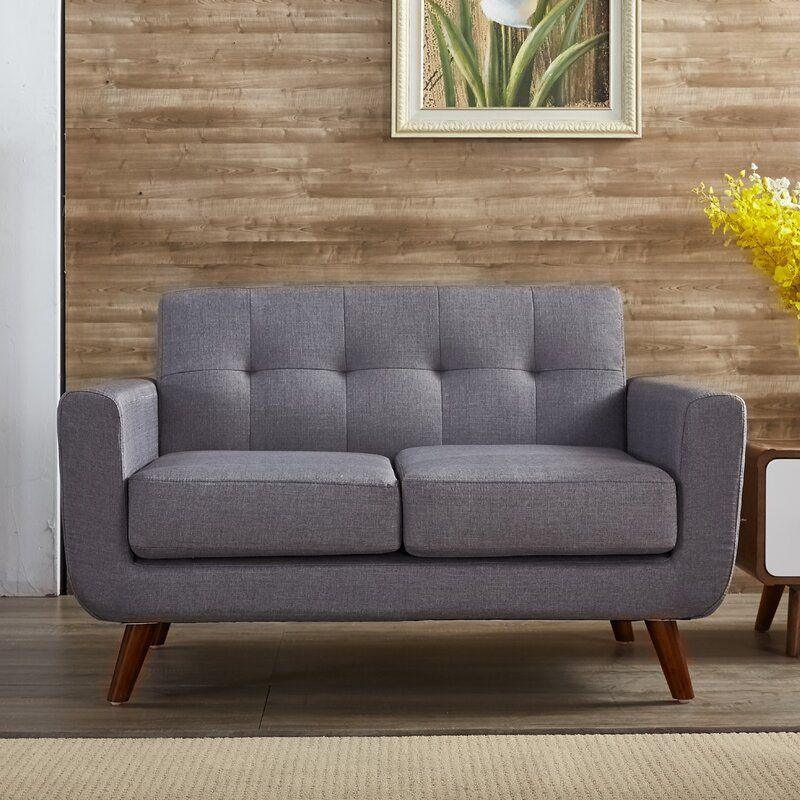 Modern Sleek Linen 2 Seater Sofa - 180x85x85 cm - By Alhome - ALHOME