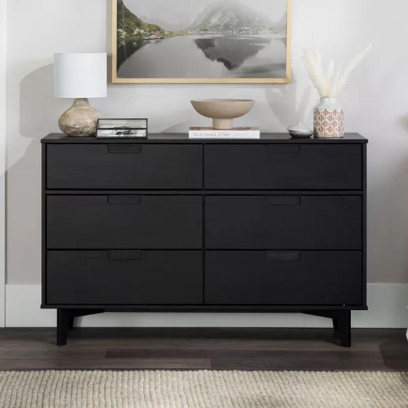 Sleek Black MDF Unit Drawers by Alhome - ALHOME